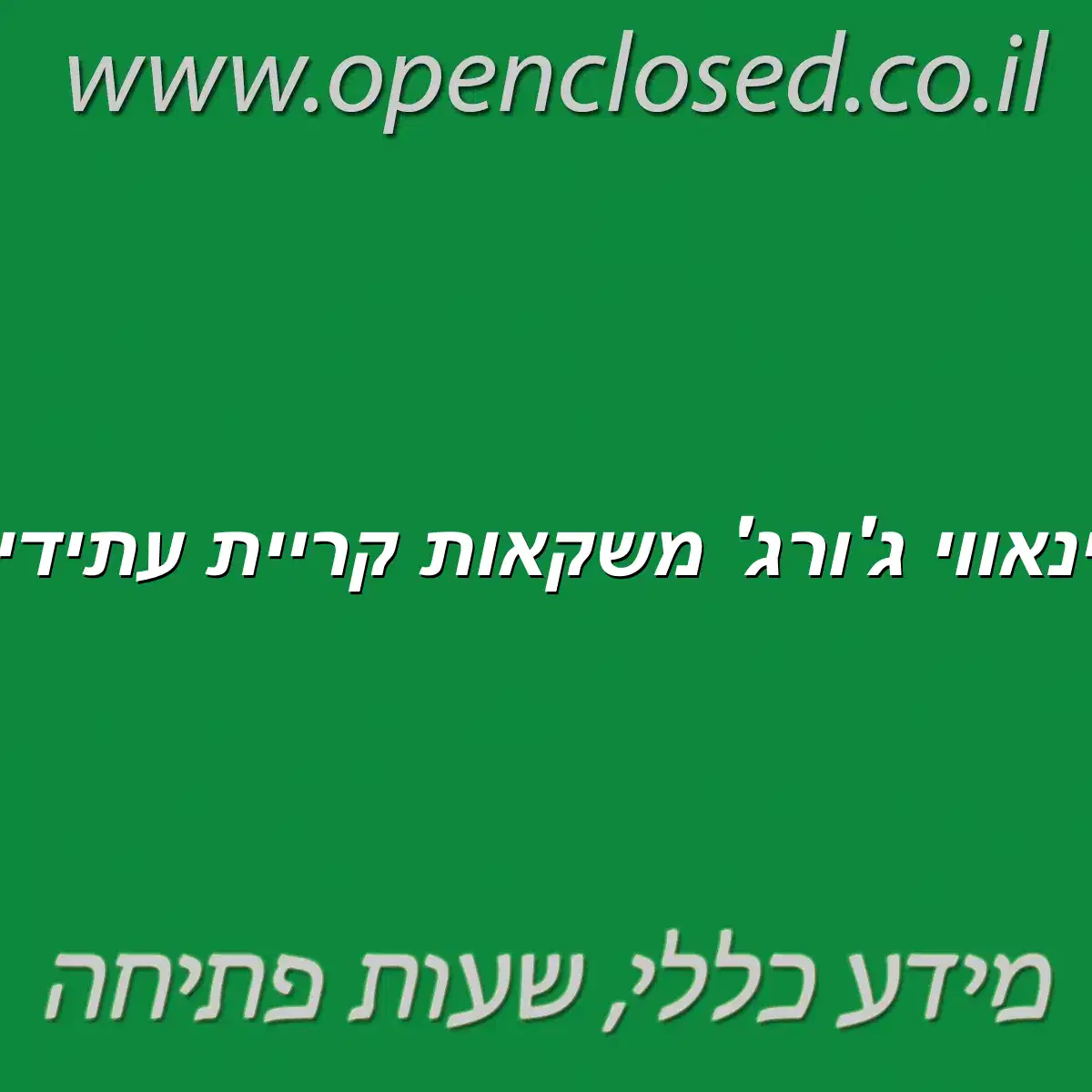 חינאווי ג’ורג’ משקאות קריית עתידים
