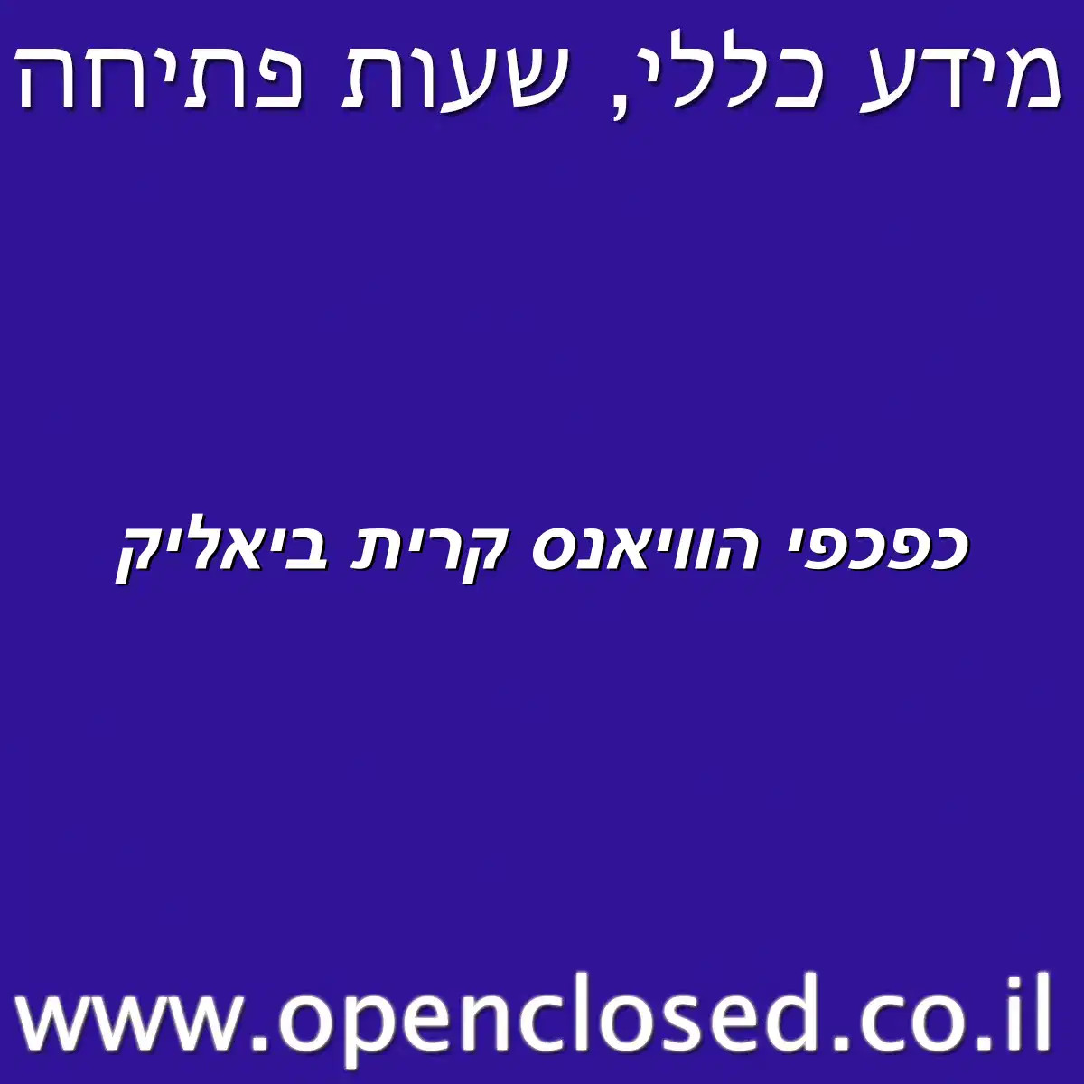 כפכפי הוויאנס קרית ביאליק
