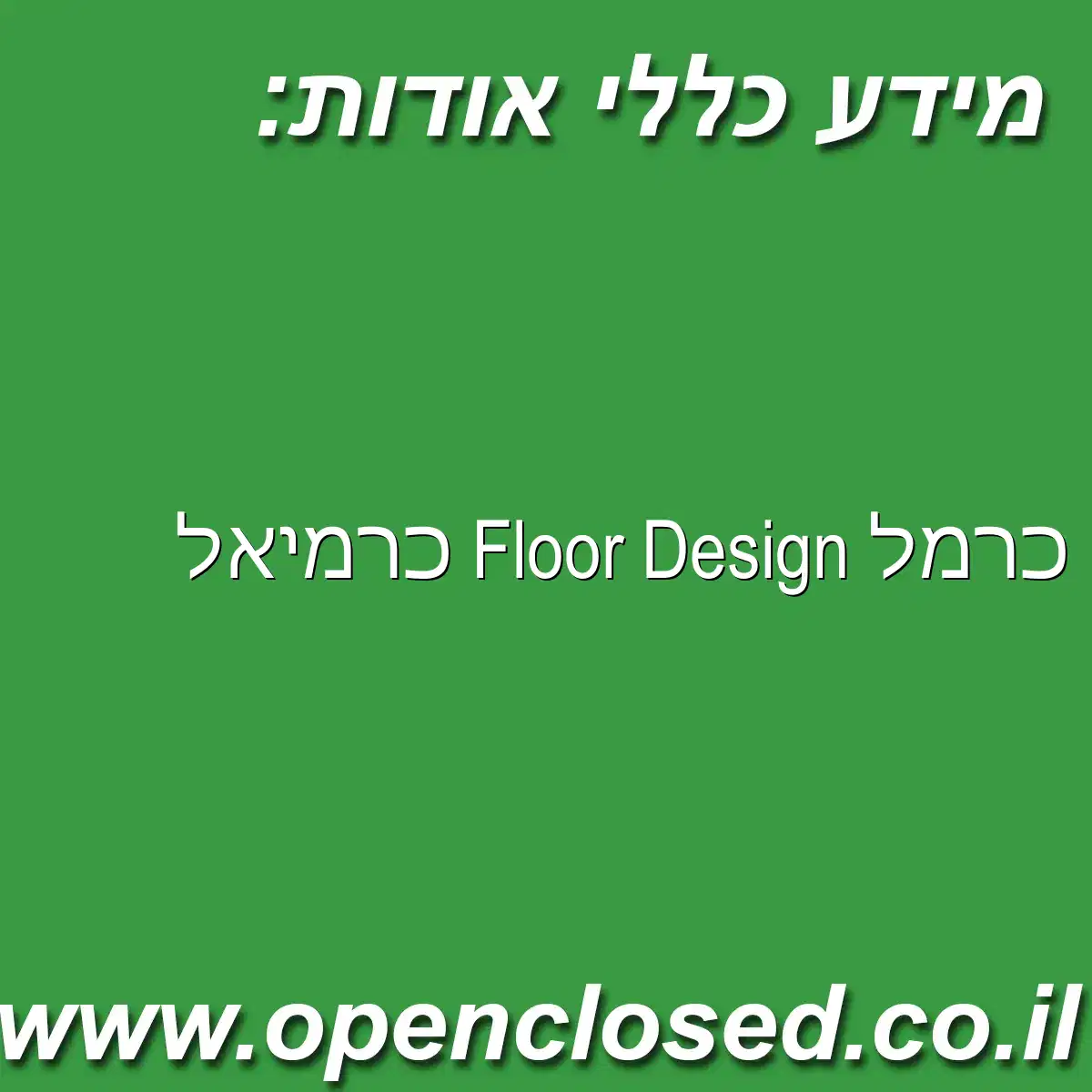 כרמל Floor Design כרמיאל