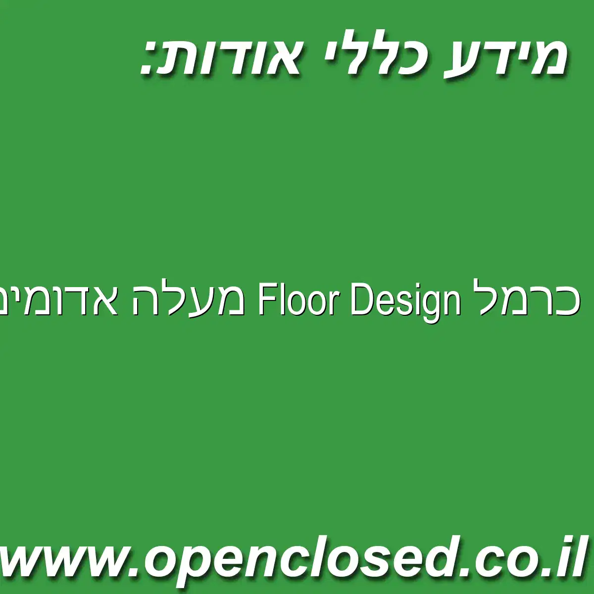 כרמל Floor Design מעלה אדומים