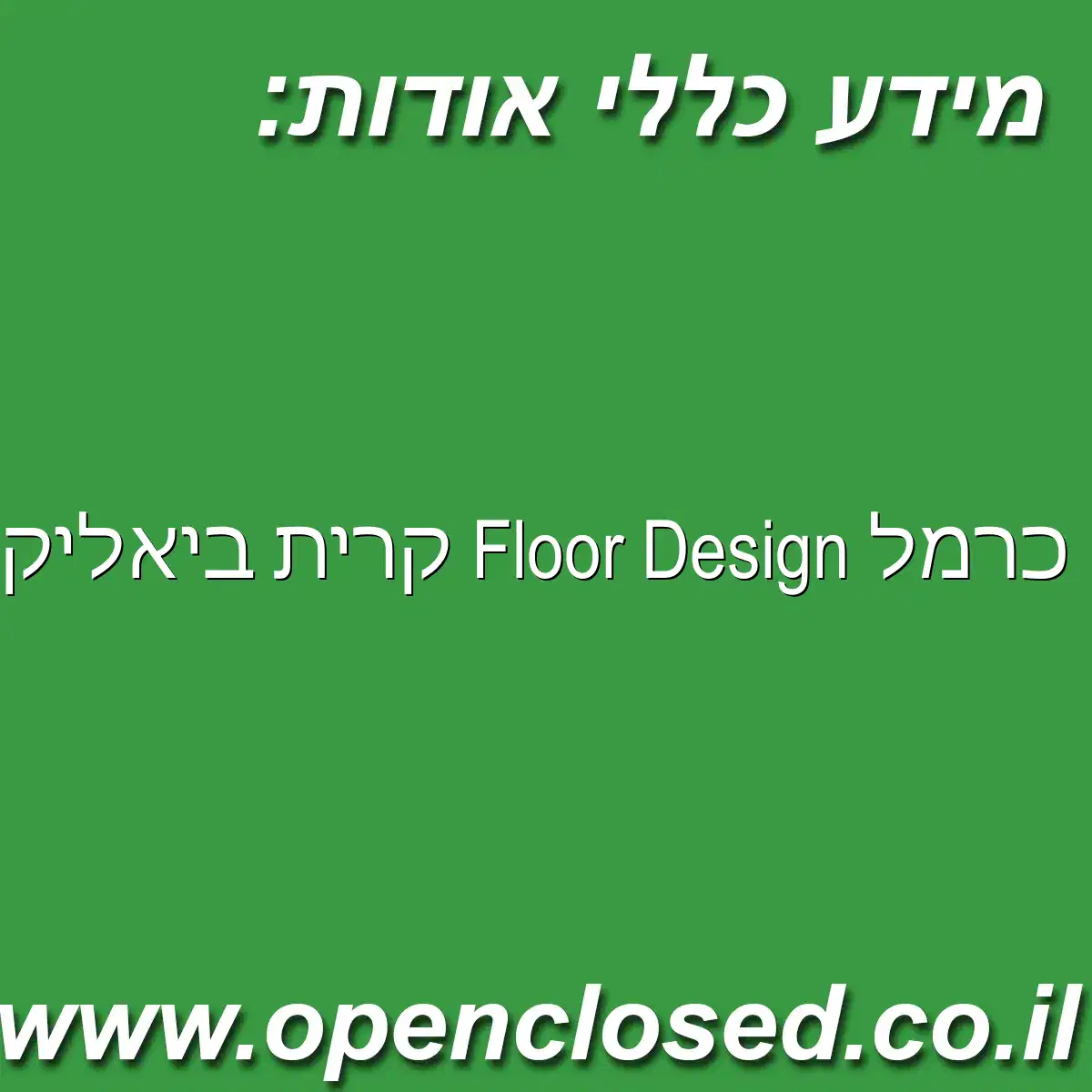 כרמל Floor Design קרית ביאליק