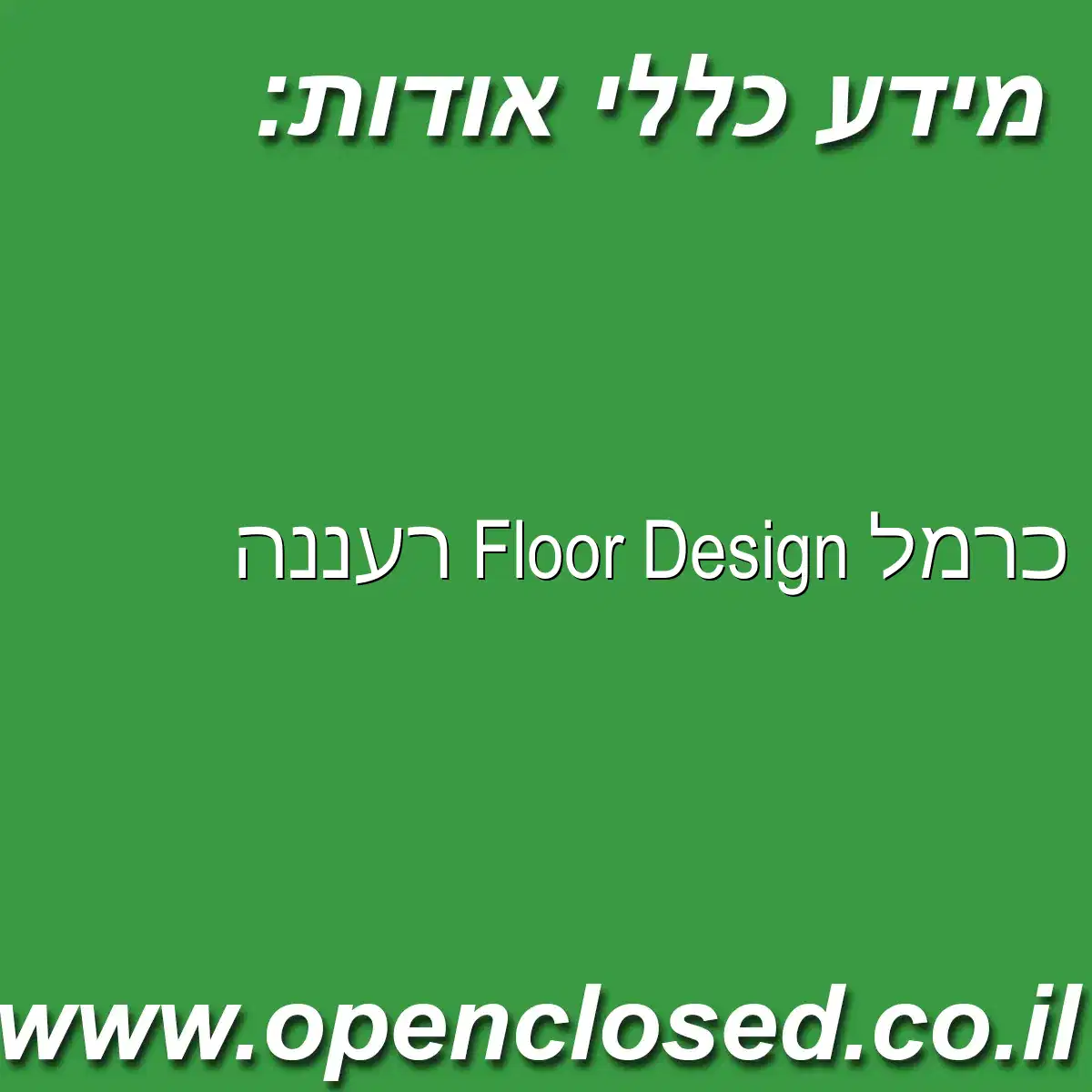 כרמל Floor Design רעננה