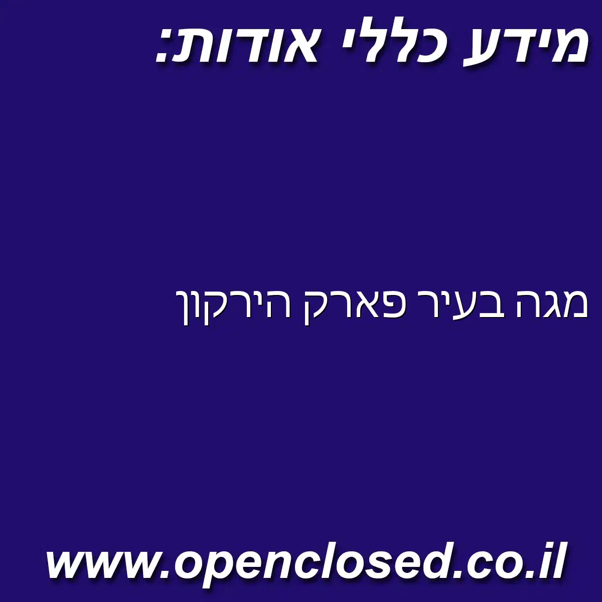 מגה בעיר פארק הירקון