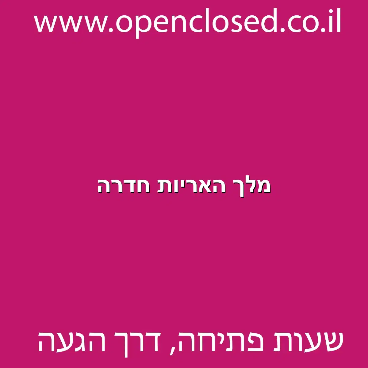 מלך האריות חדרה