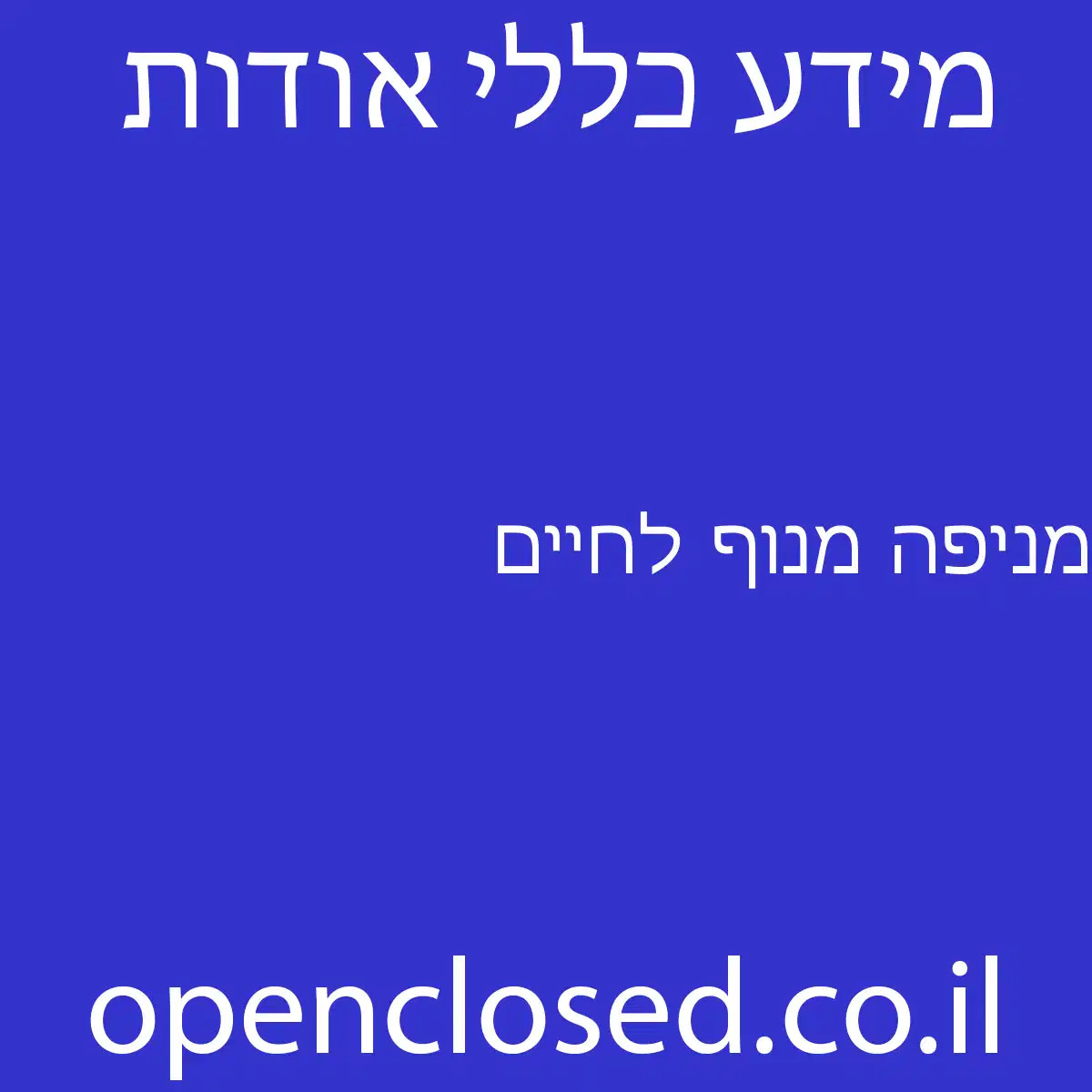 מניפה מנוף לחיים