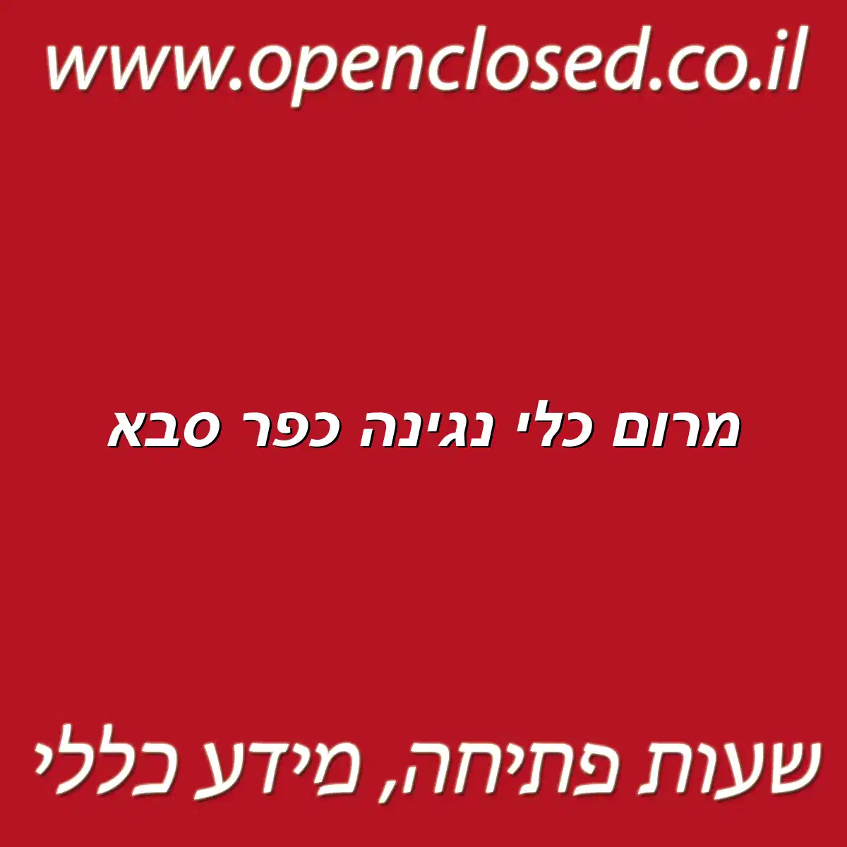 מרום כלי נגינה כפר סבא