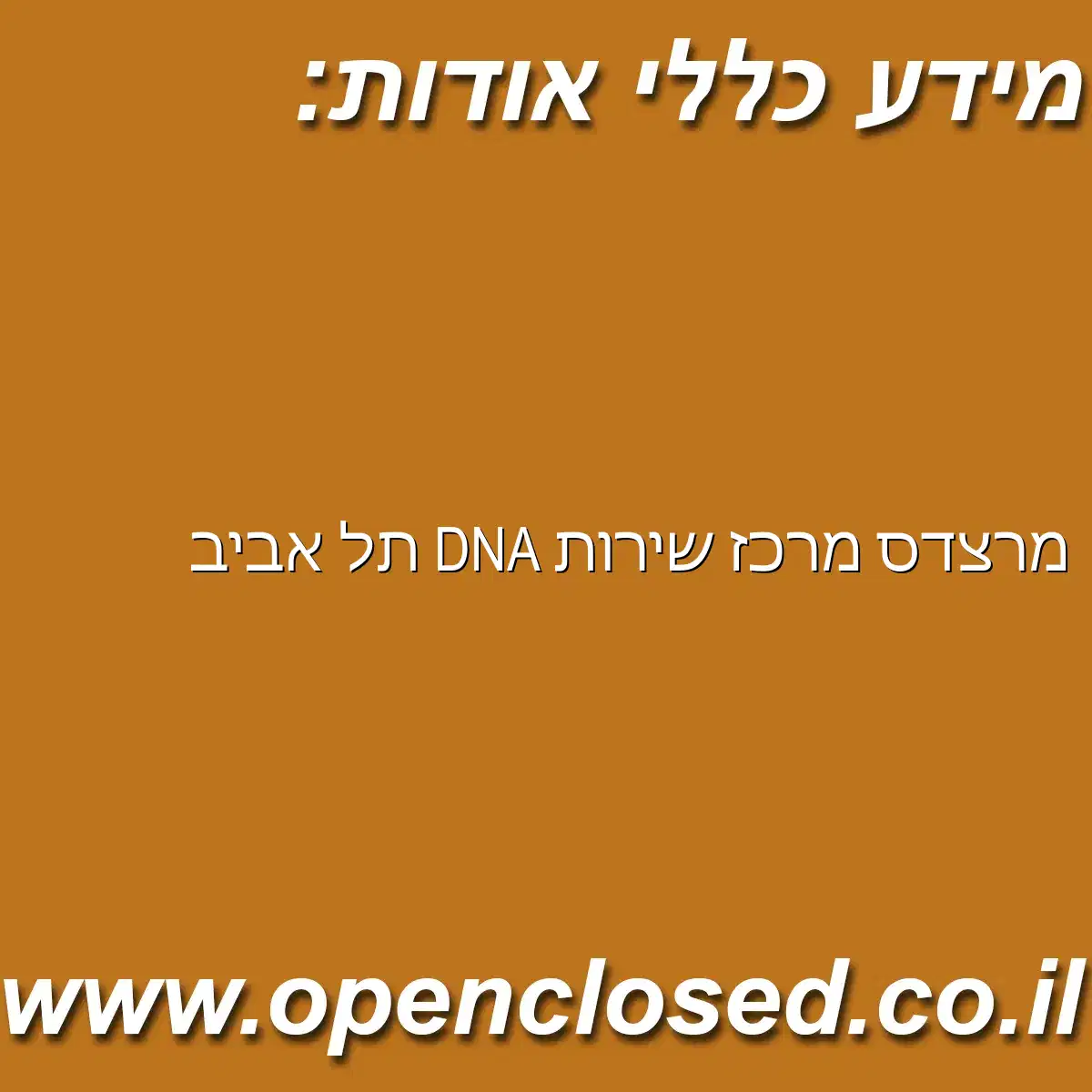 מרצדס מרכז שירות DNA תל אביב