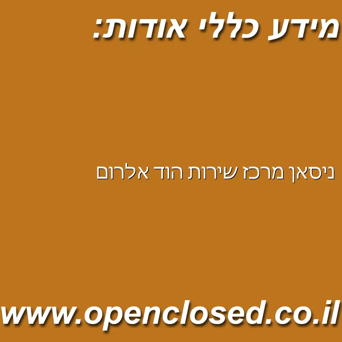 ניסאן מרכז שירות “הוד אלרום”