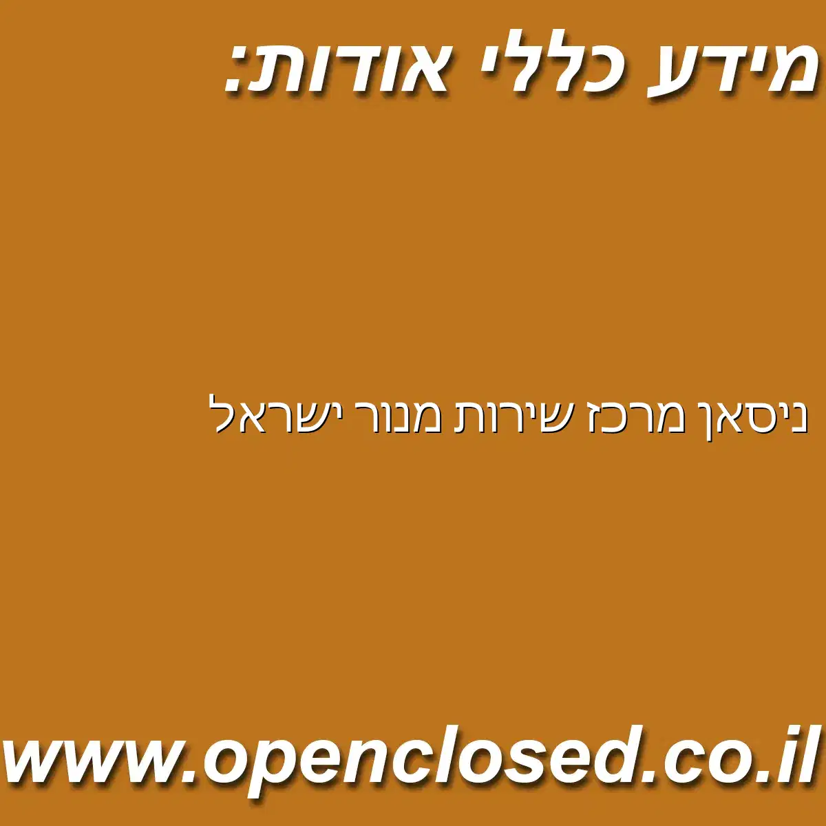 ניסאן מרכז שירות “מנור ישראל”