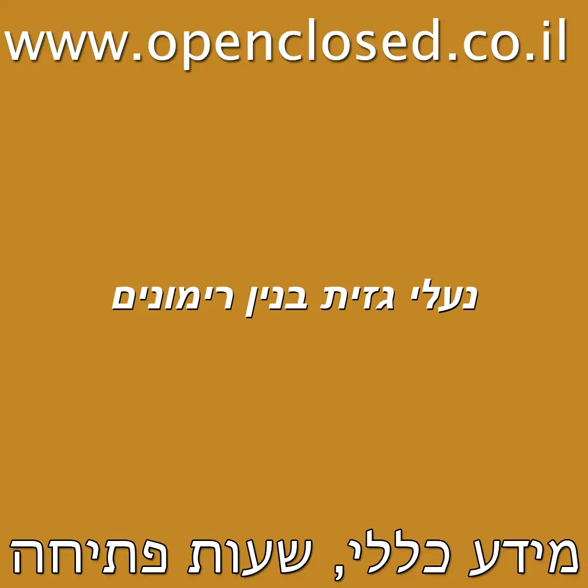 נעלי גזית בנין רימונים
