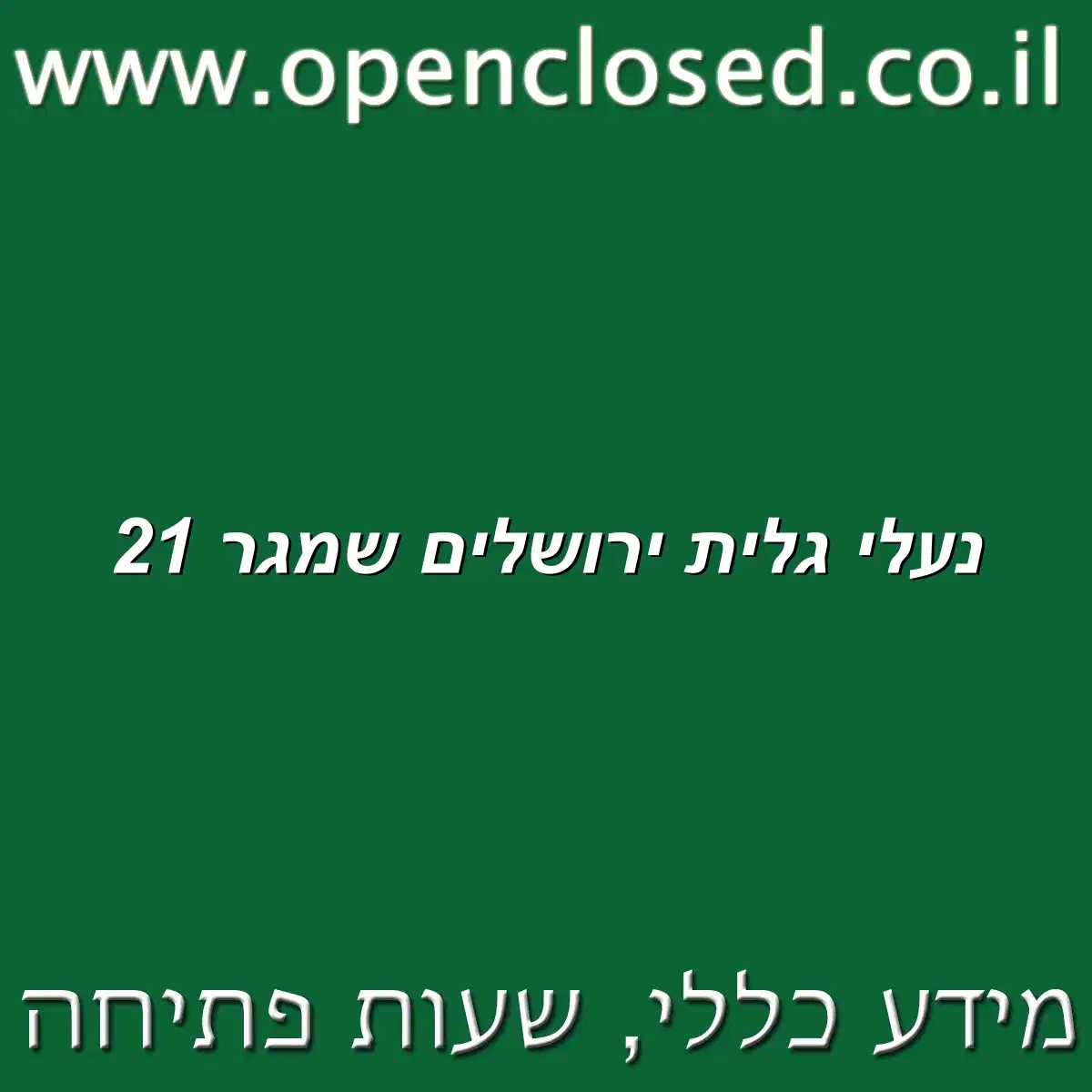 נעלי גלית ירושלים שמגר 21