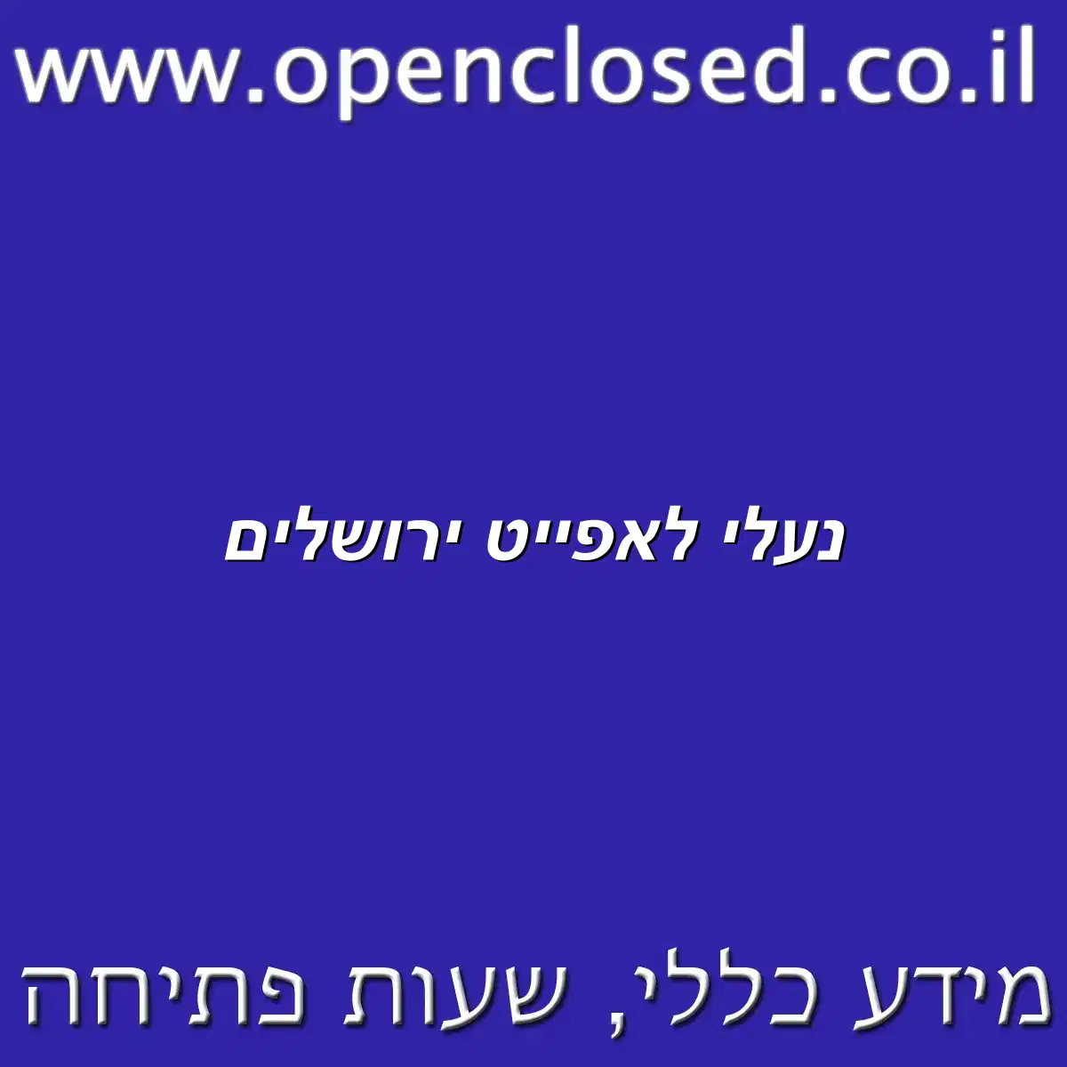 נעלי לאפייט ירושלים