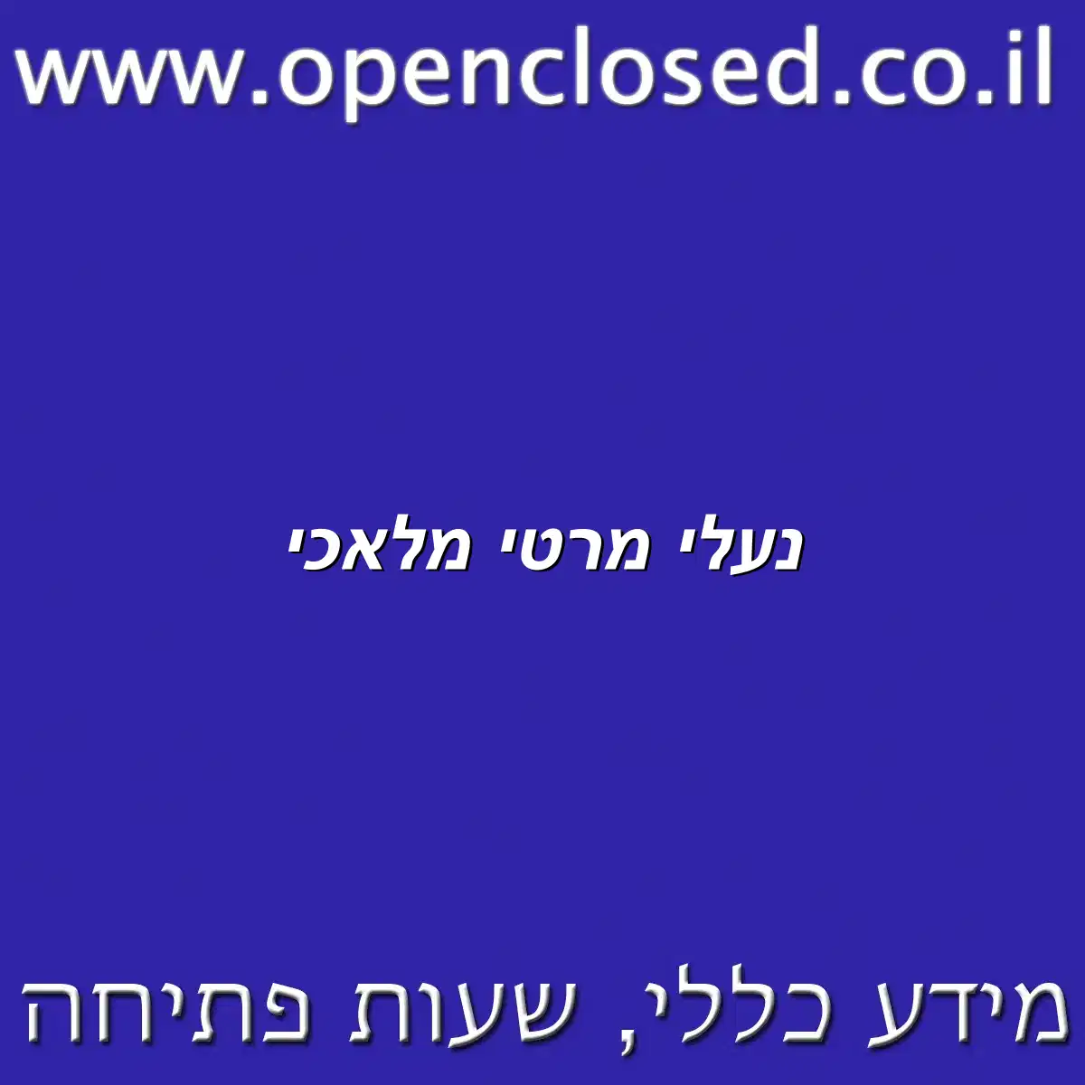 נעלי מרטי מלאכי