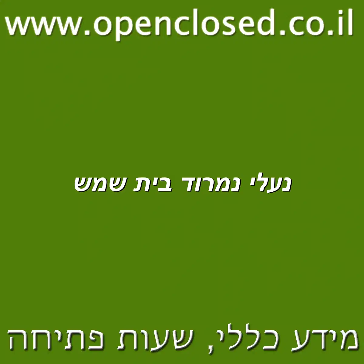 נעלי נמרוד בית שמש