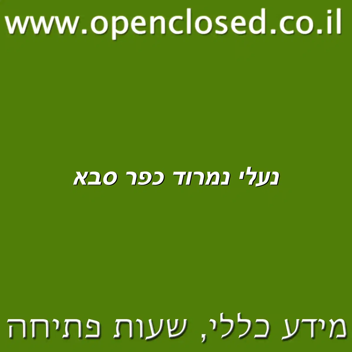 נעלי נמרוד כפר סבא