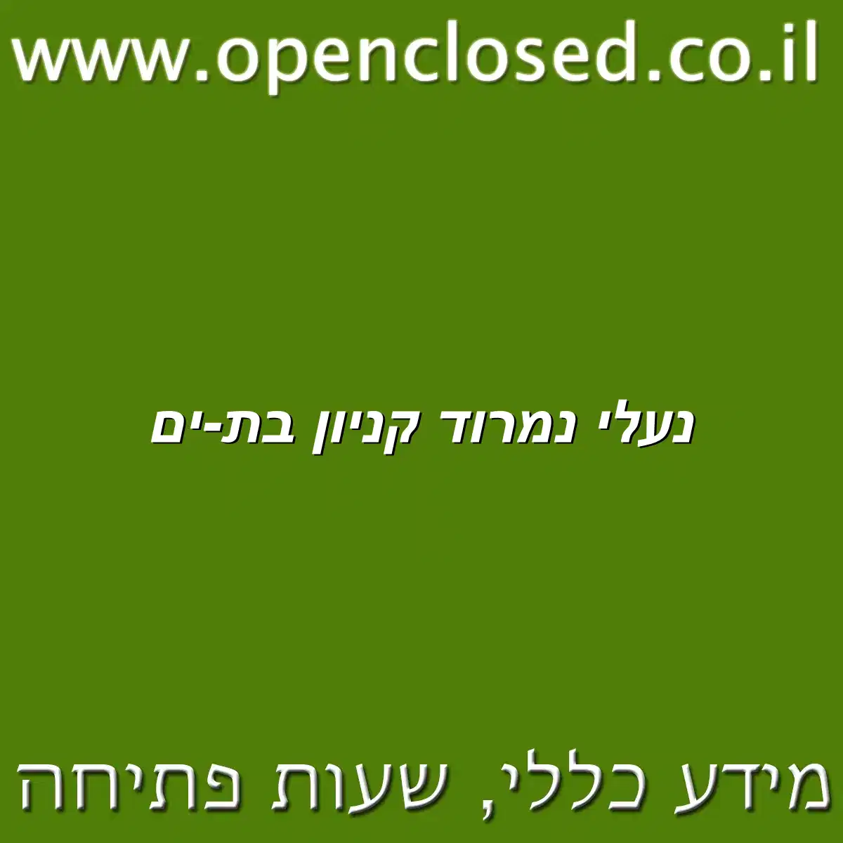 נעלי נמרוד קניון בת-ים