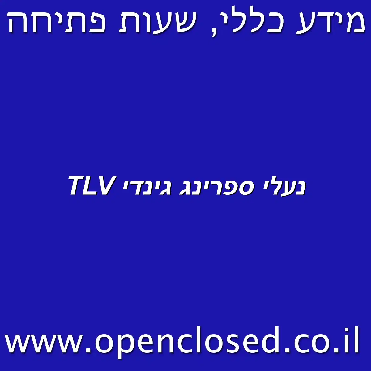 נעלי ספרינג גינדי TLV