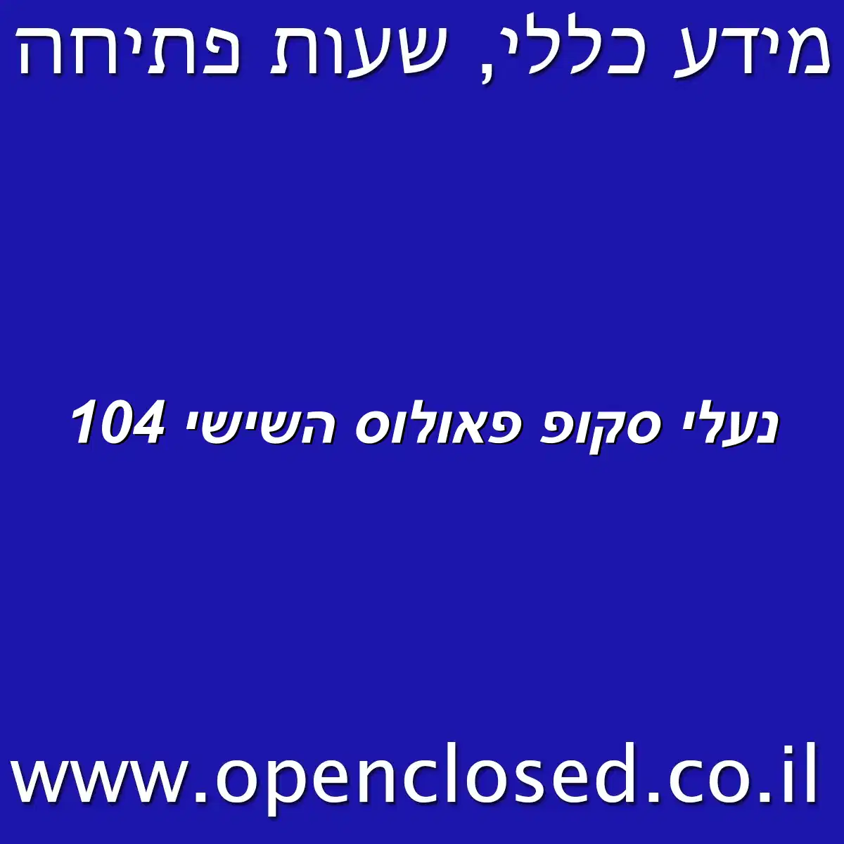 נעלי סקופ פאולוס השישי 104