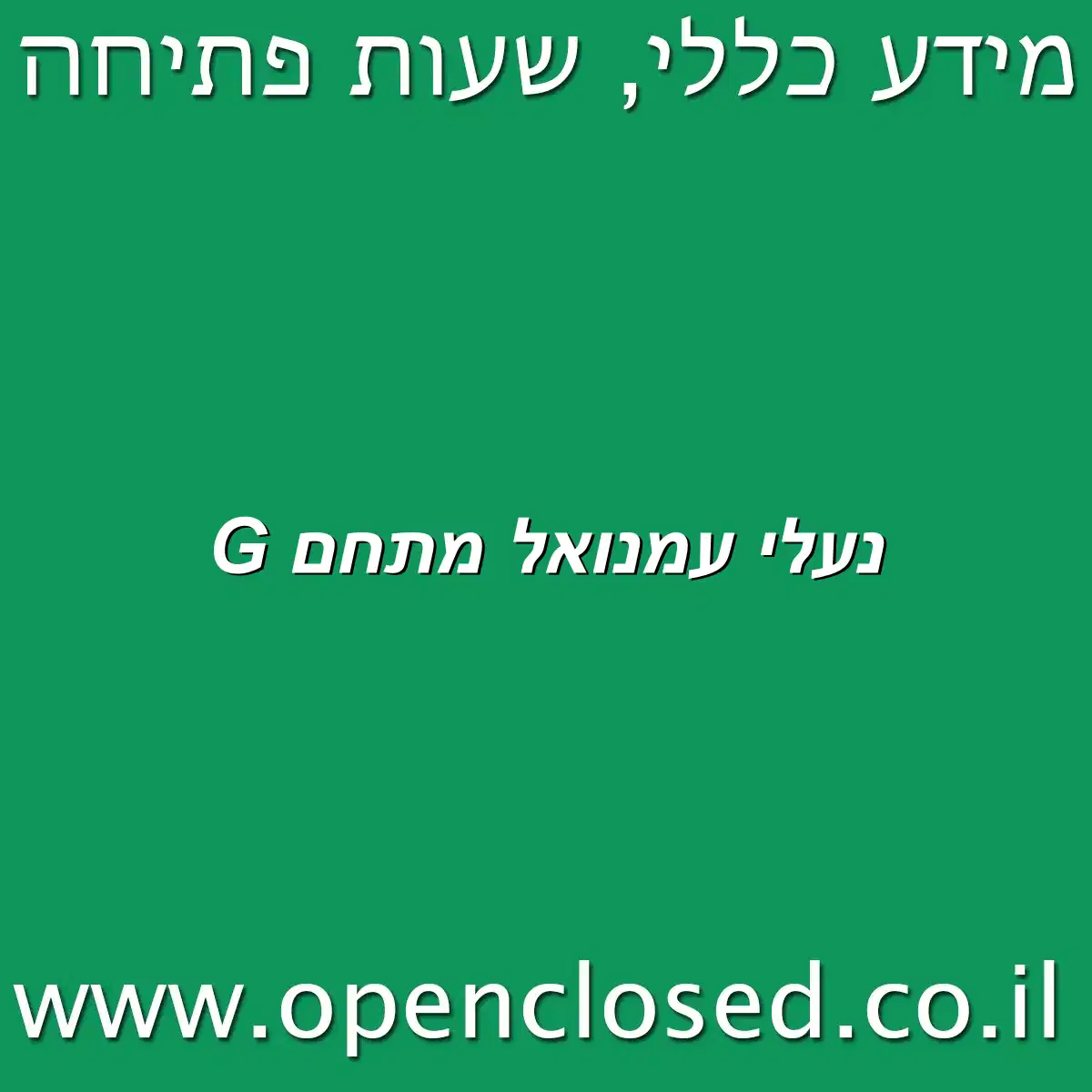 נעלי עמנואל מתחם G