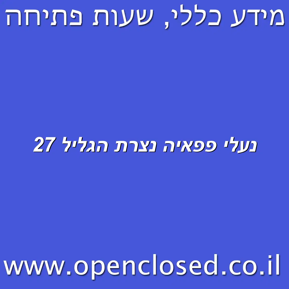 נעלי פפאיה נצרת הגליל 27