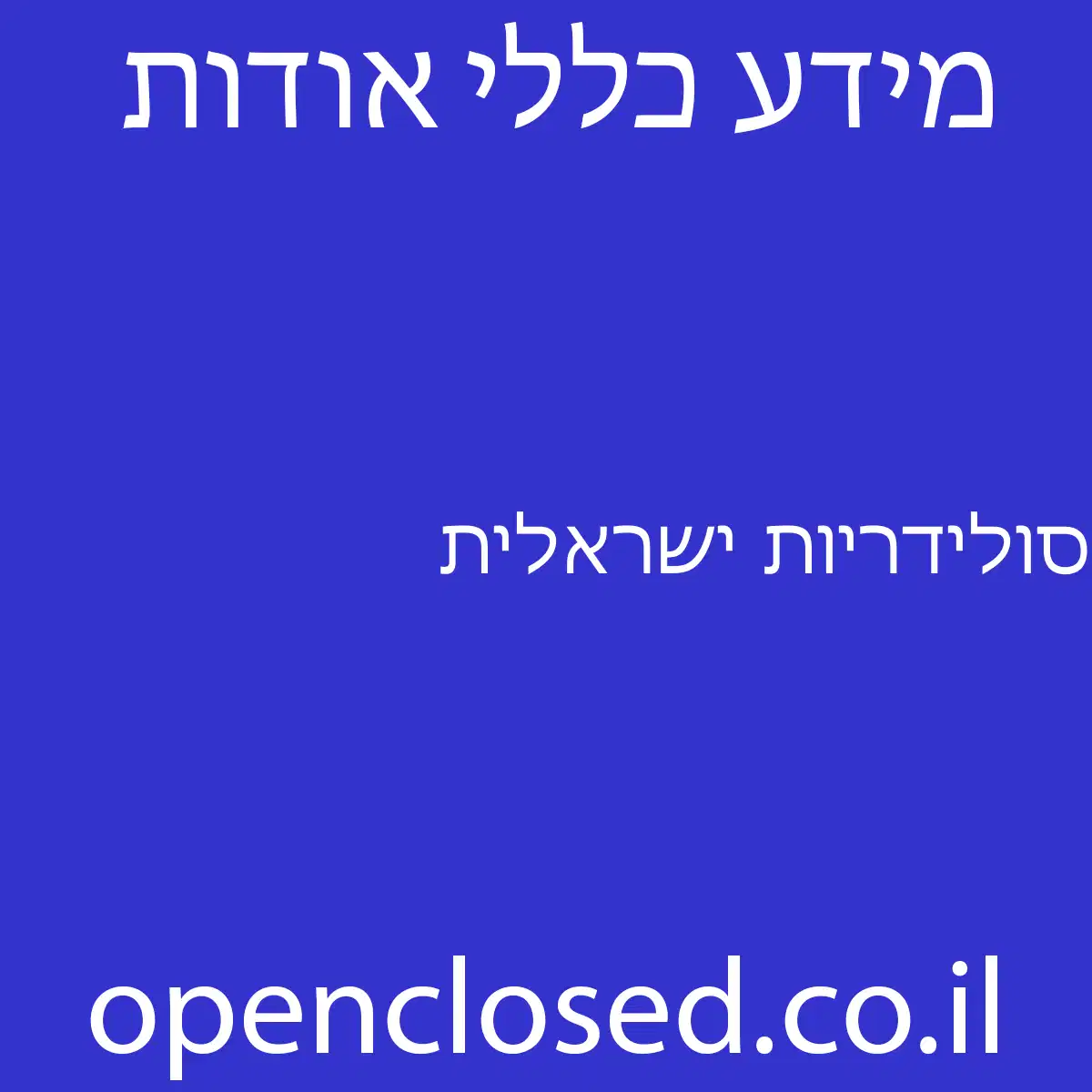 סולידריות ישראלית