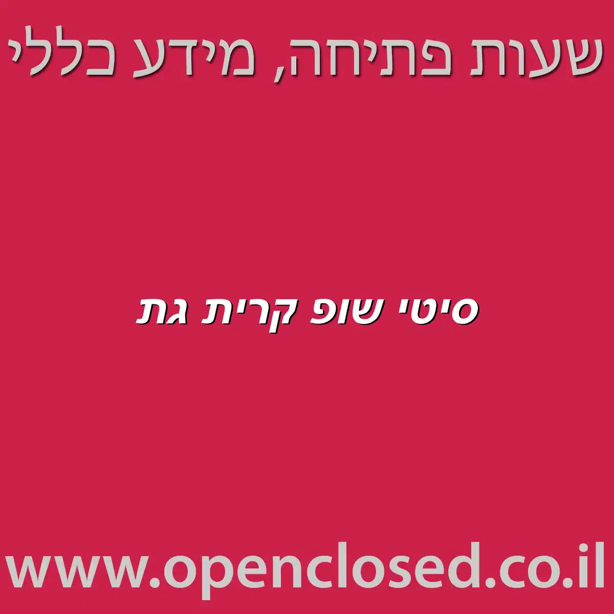 סיטי שופ קרית גת