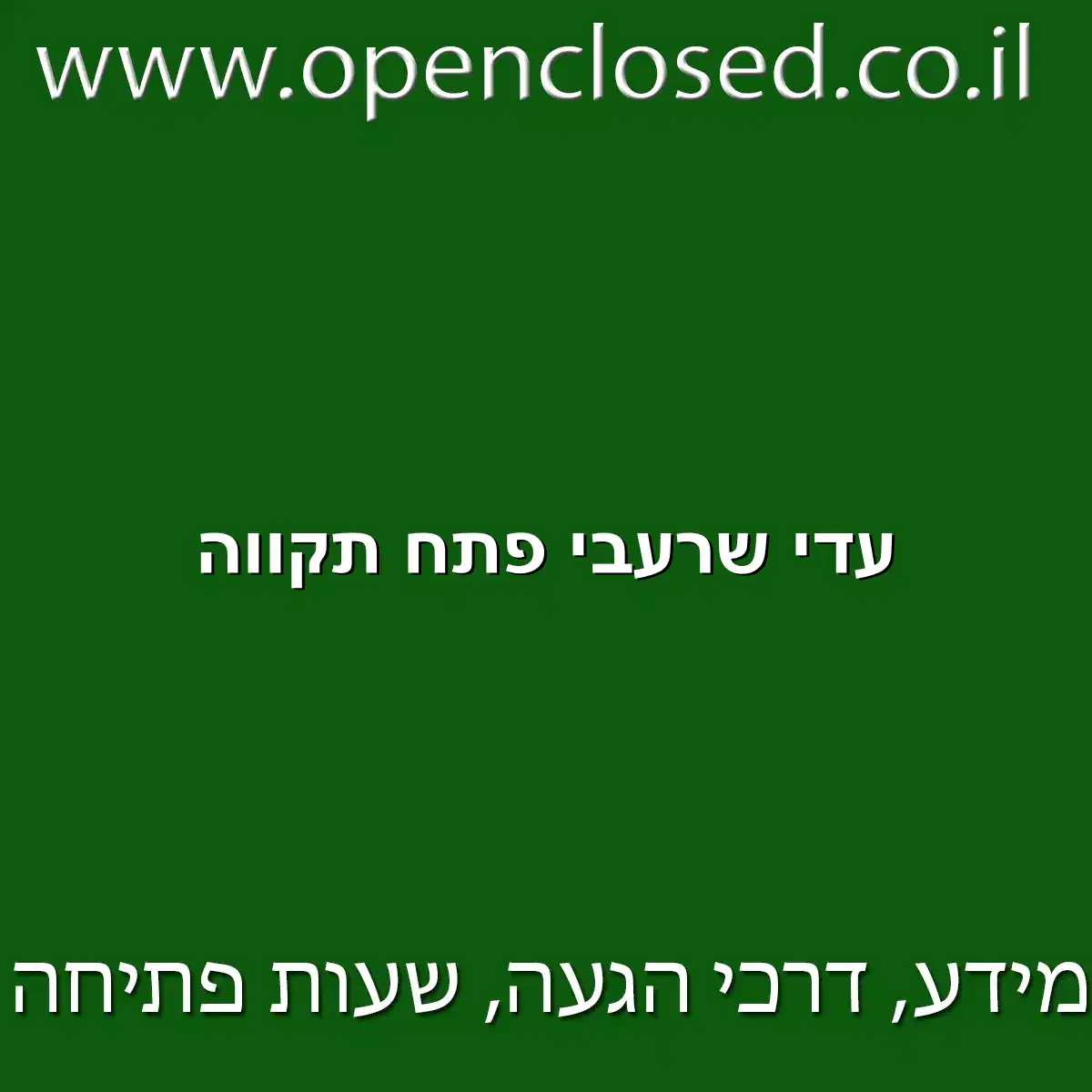 עדי שרעבי פתח תקווה