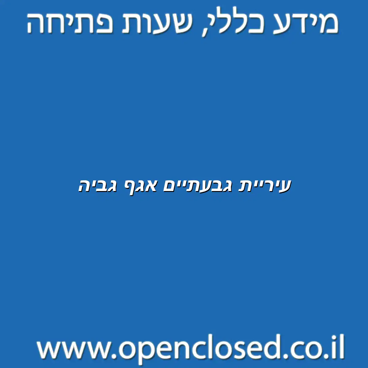 עיריית גבעתיים אגף גביה