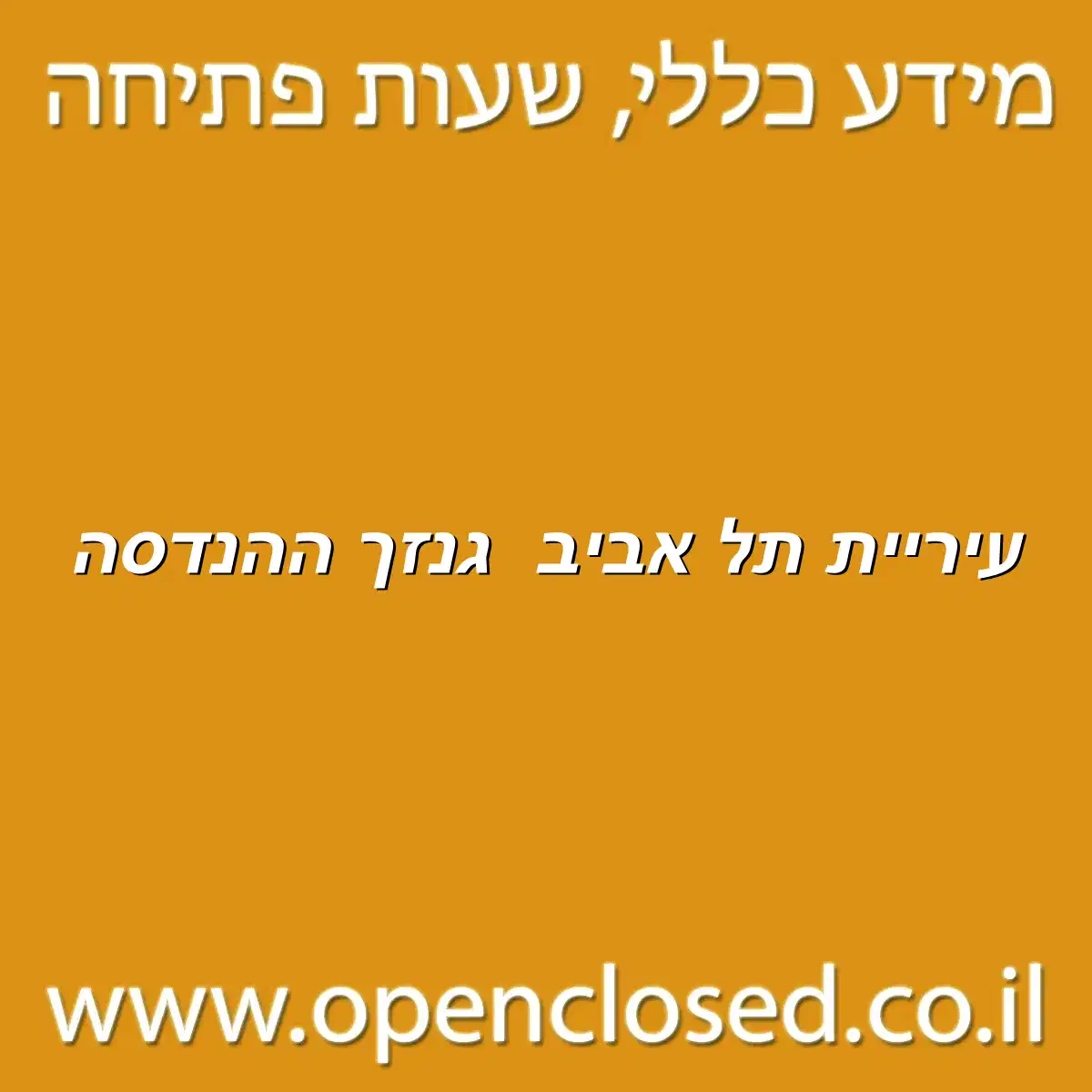 עיריית תל אביב גנזך ההנדסה