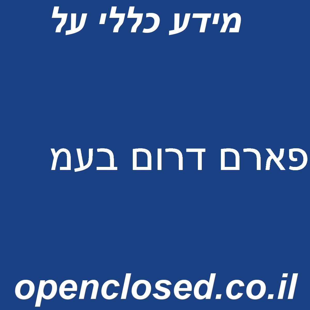 פארם דרום בעמ