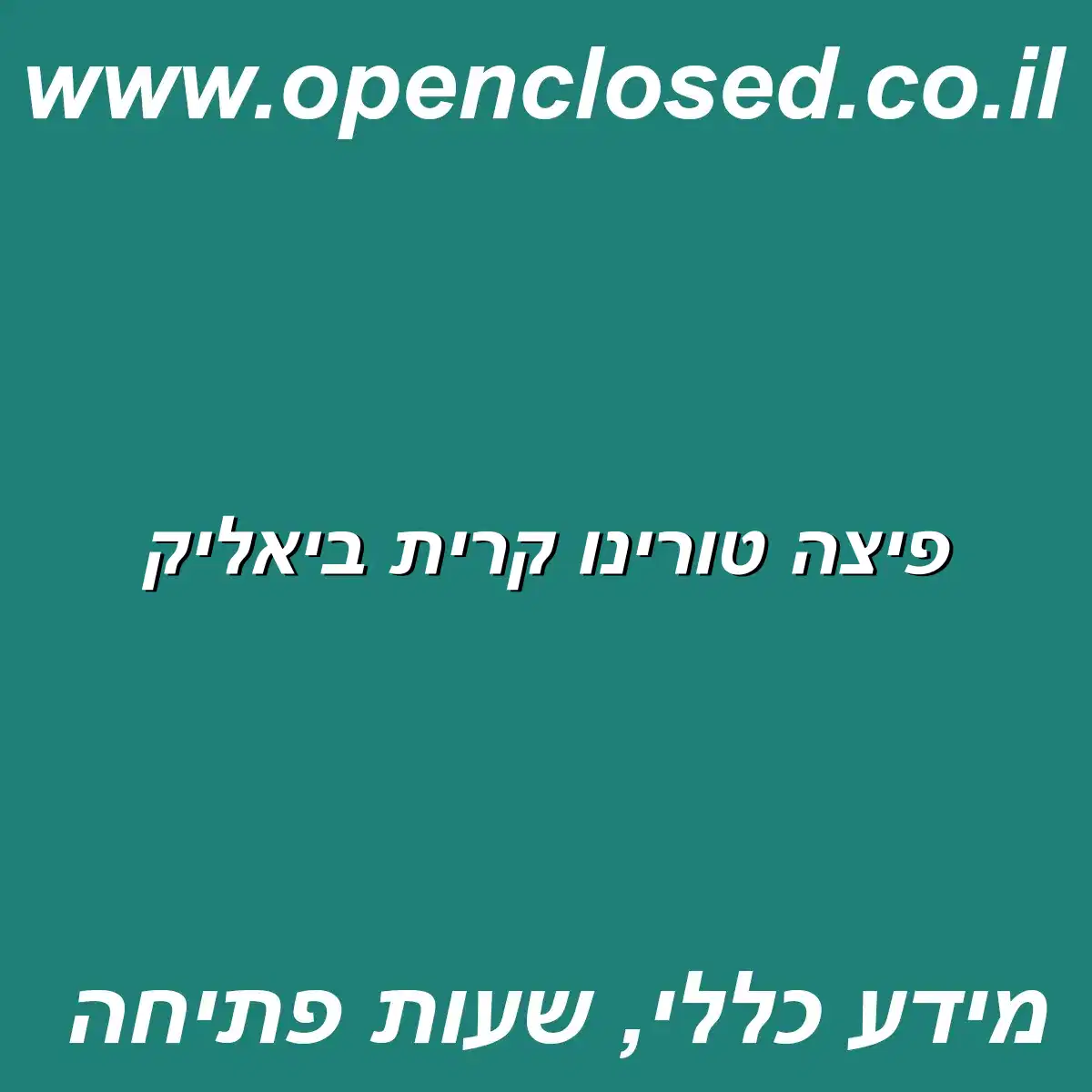 פיצה טורינו קרית ביאליק