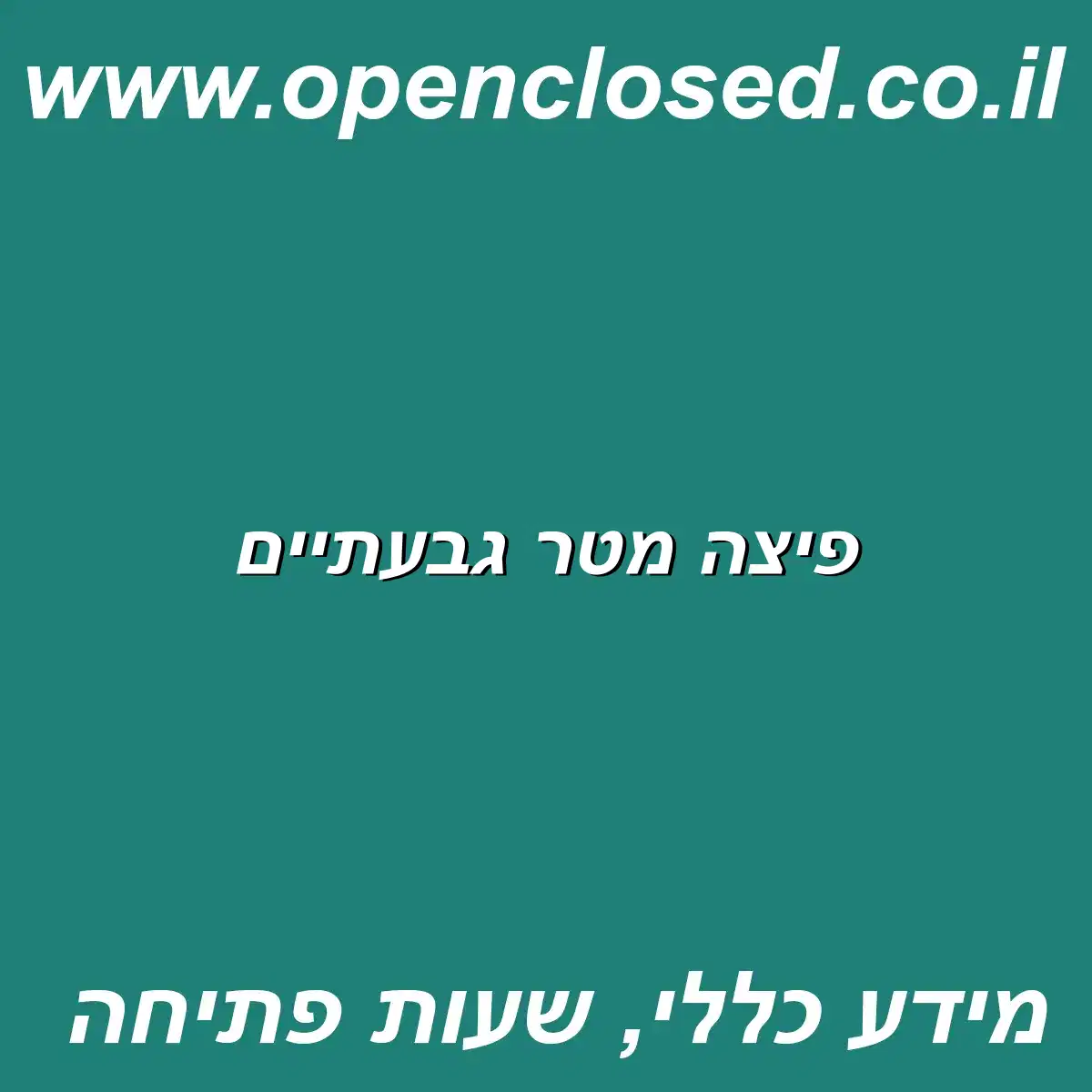 פיצה מטר גבעתיים