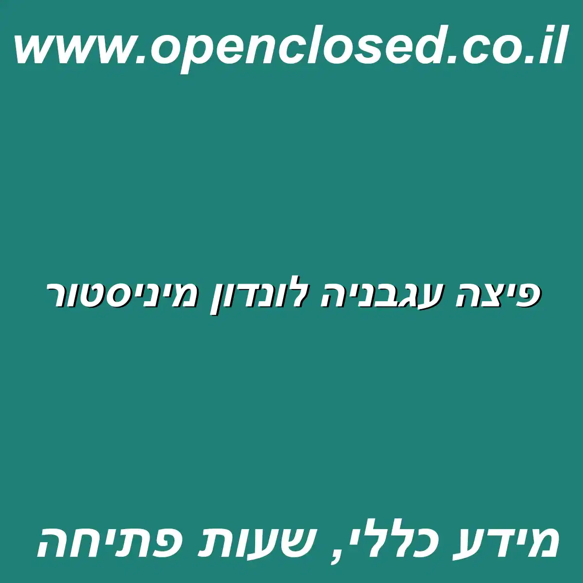 פיצה עגבניה לונדון מיניסטור