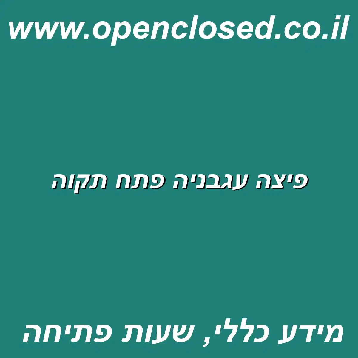 פיצה עגבניה פתח תקוה