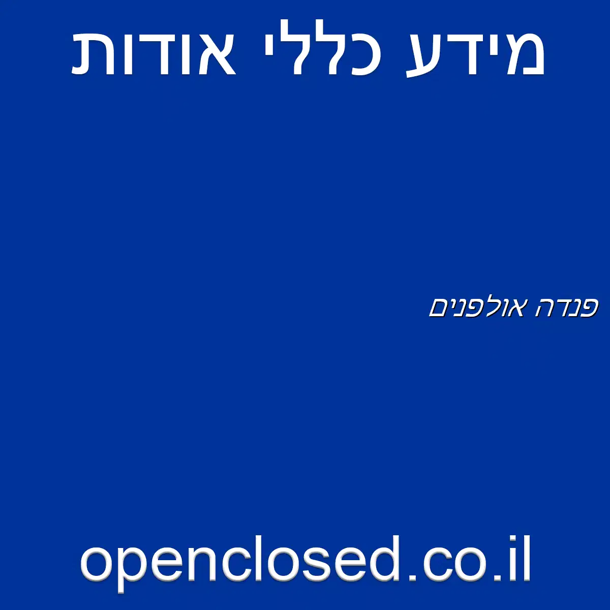 פנדה אולפנים