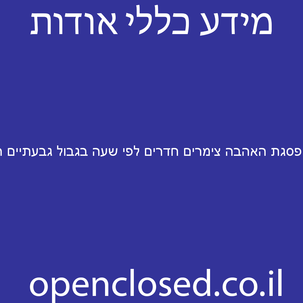 פסגת האהבה צימרים חדרים לפי שעה בגבול גבעתיים רמת