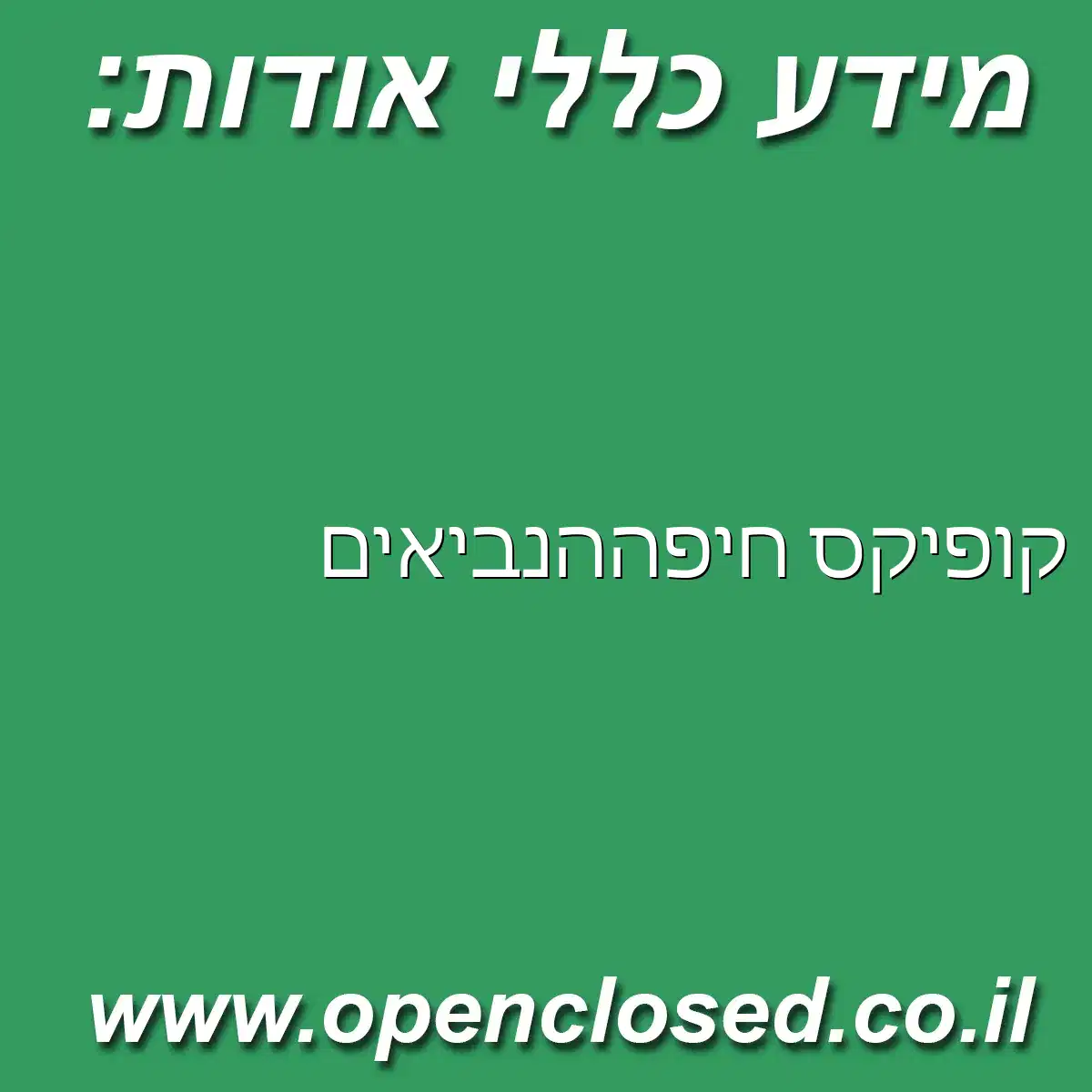 קופיקס חיפה הנביאים