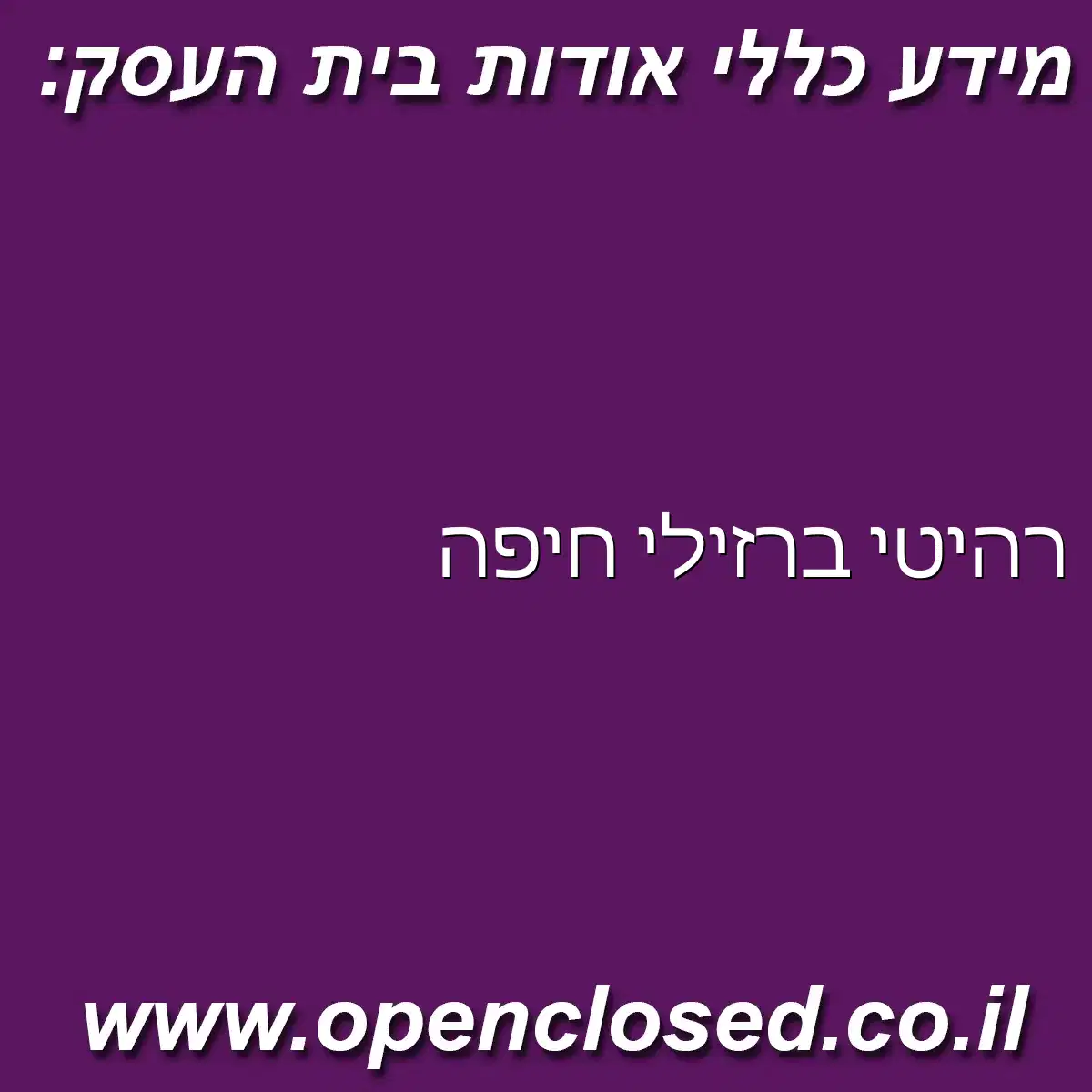 רהיטי ברזילי חיפה