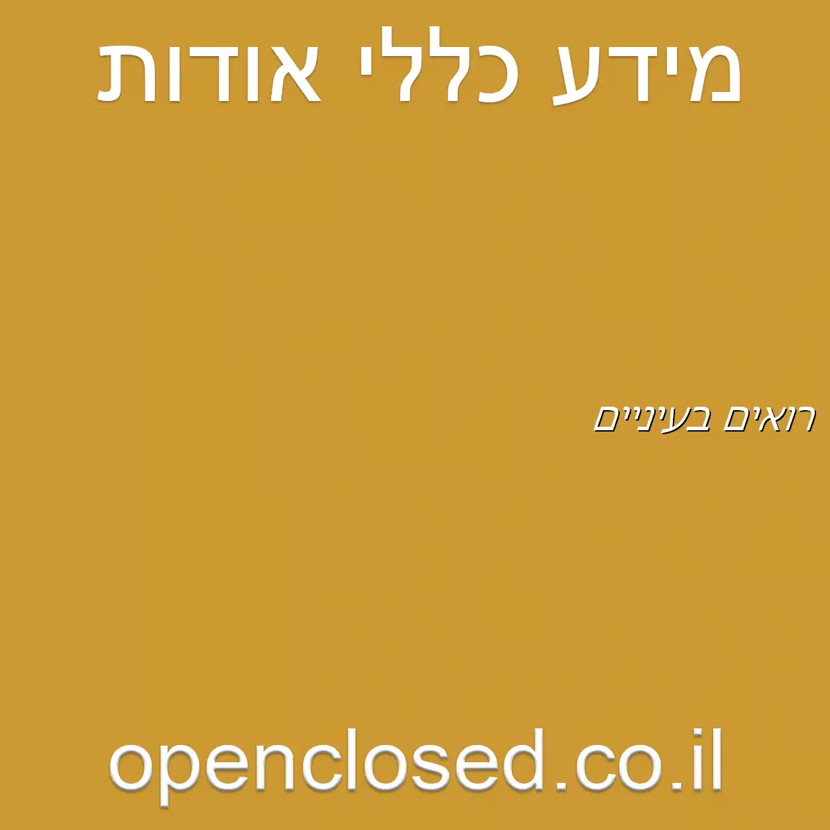 רואים בעיניים