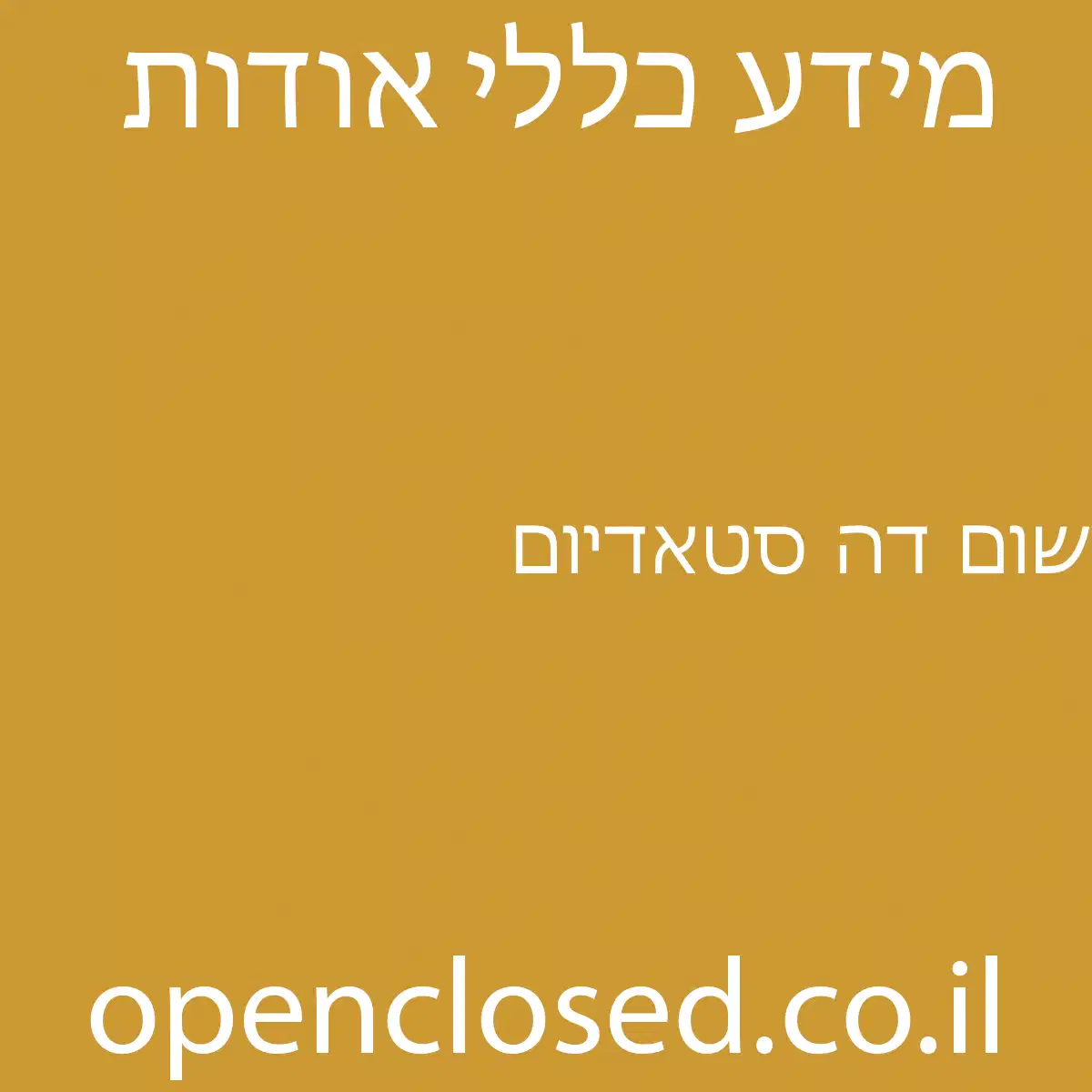 שום דה סטאדיום