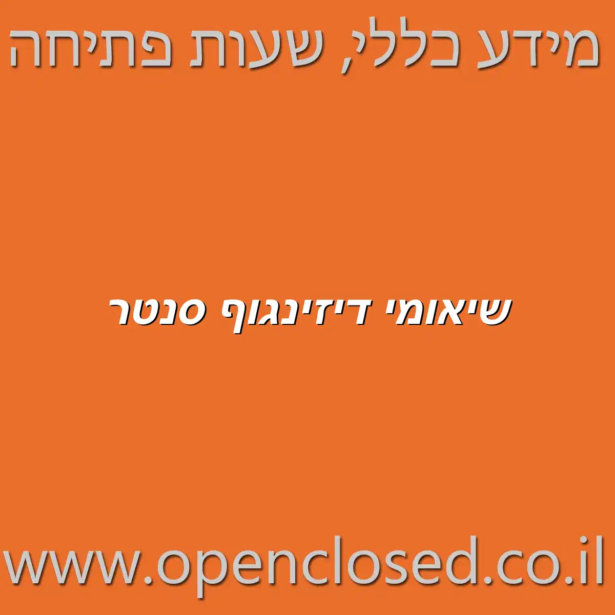 שיאומי דיזינגוף סנטר